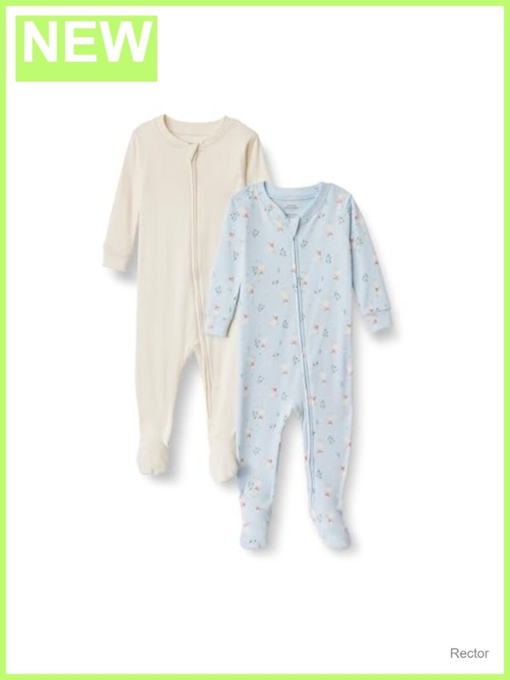 Kids Long Sleeve Pajama Set Cotton Micro-Rib Snug Fit Footie